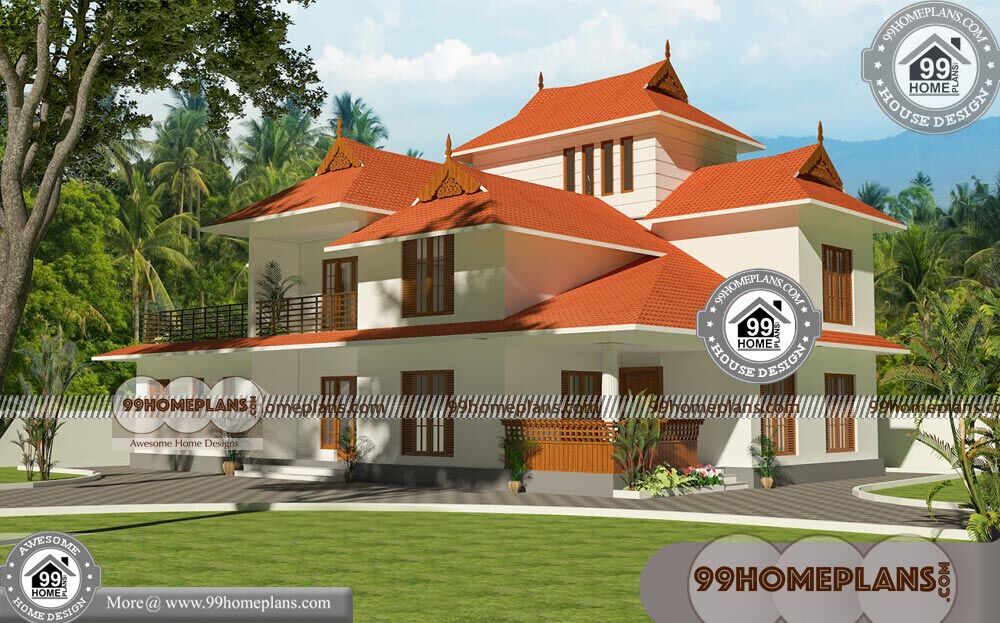 Nalukettu Designs Kerala | 90+ Small 2 Story House Plans Free Collection