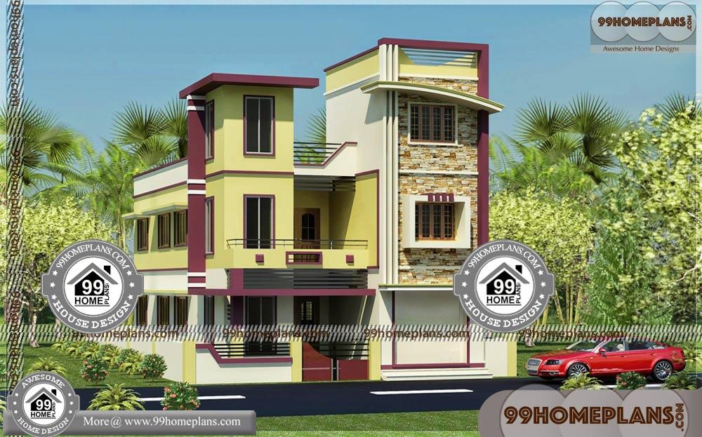 Narrow Lot Homes Plans Modern Villa 75+ Double Storey House Elevation