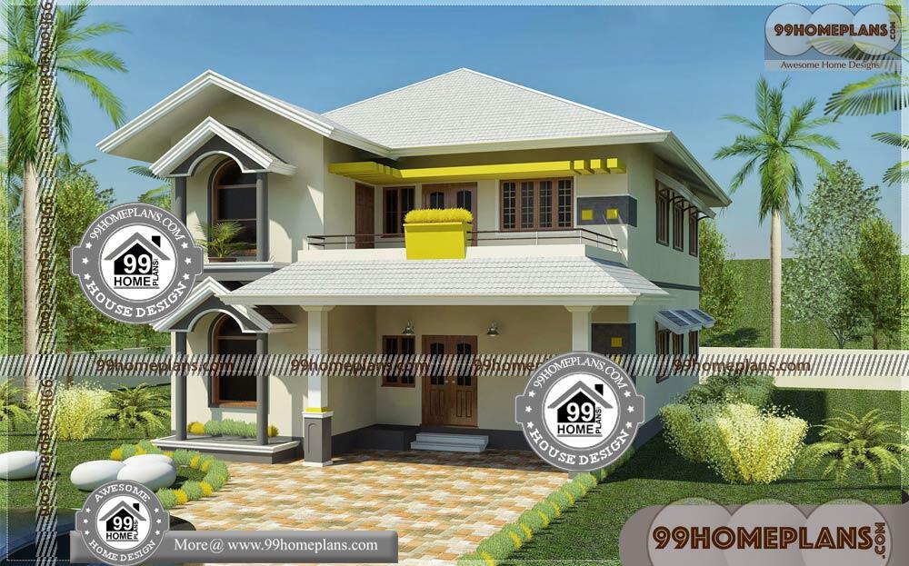Narrow Lot Lake Home Plans 65+ Double Storey House Elevation Designs