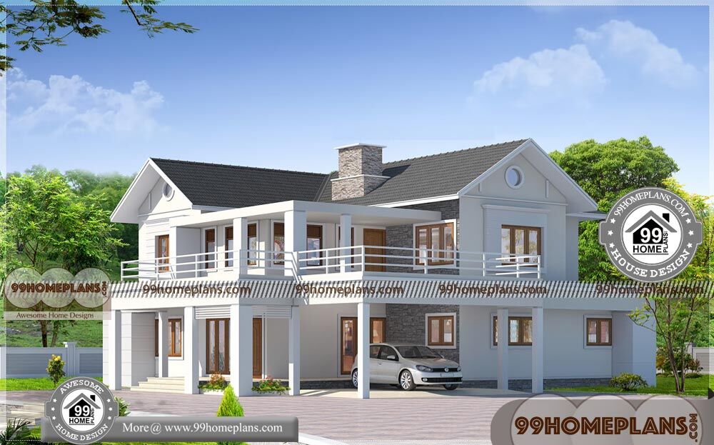 Simple Beautiful House Plans | 80+ Double Story Duplex Designs Plans