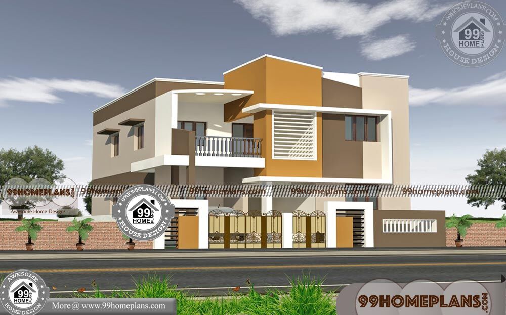  Simple  Modern  House  with 3D Front  Elevation Design  45 2 