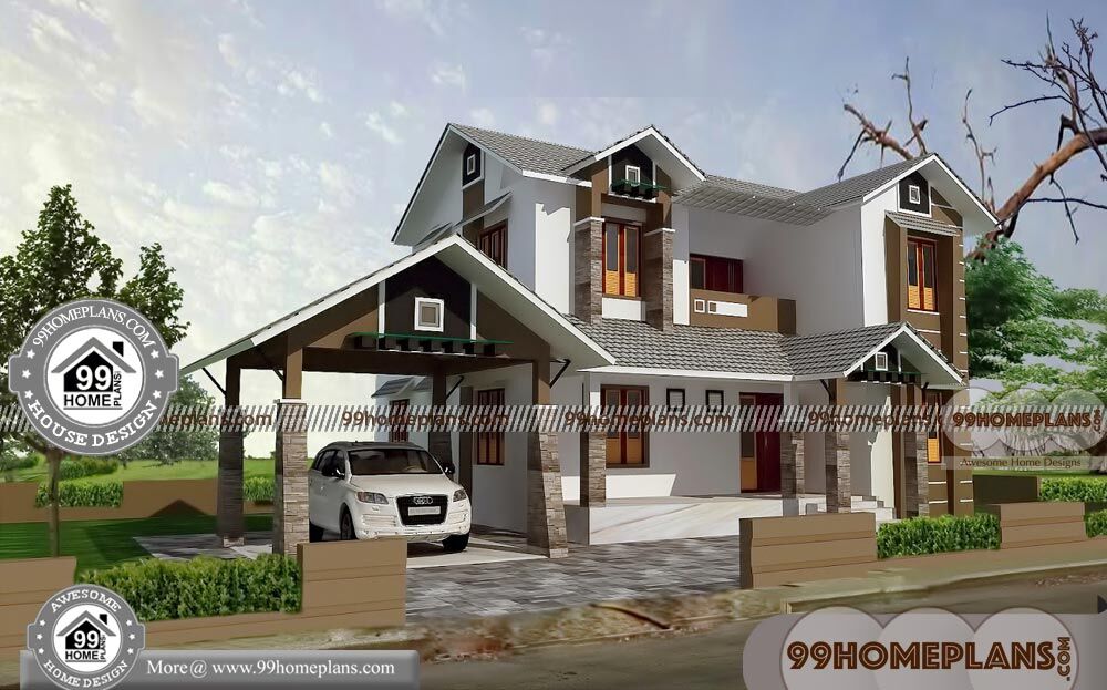 Small Modern 2 Story House Plans | 100+ Kerala Dream Home Plans