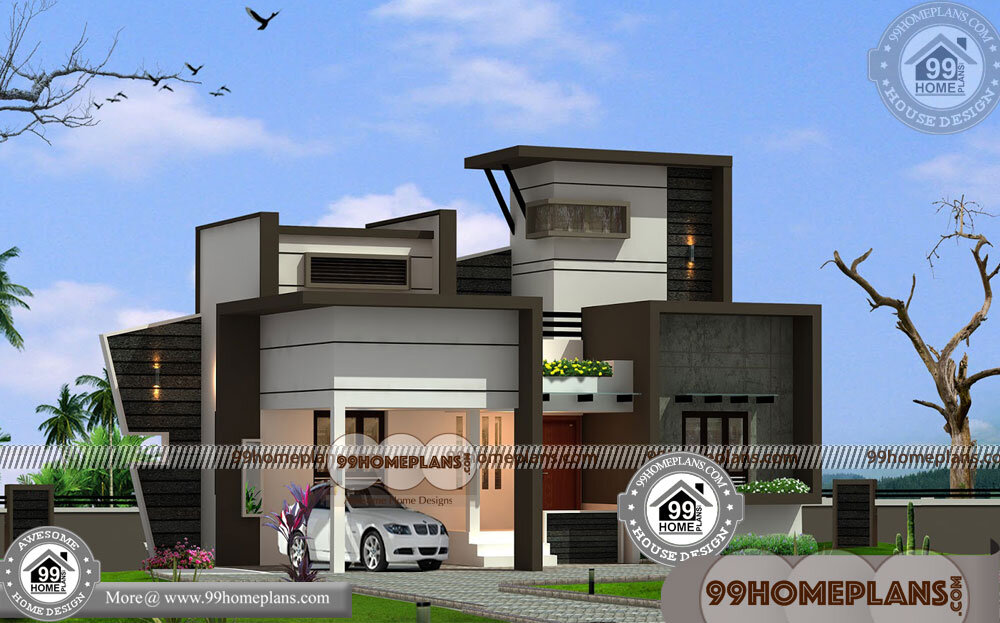 2 Bedroom Home Plans 90 Contemporary House Plans In Kerala Online