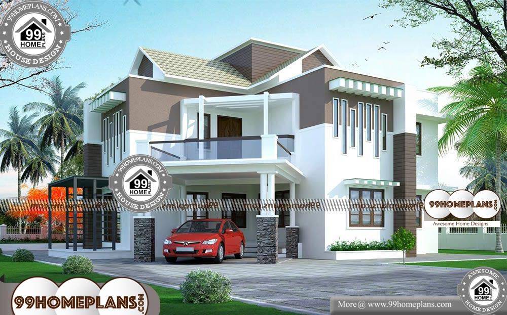 3D View of House Plans - 2 Story 3019 sqft-HOME