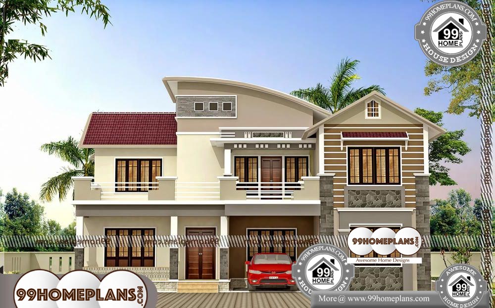 Beautiful House Front Elevation - 2 Story 2400 sqft-Home