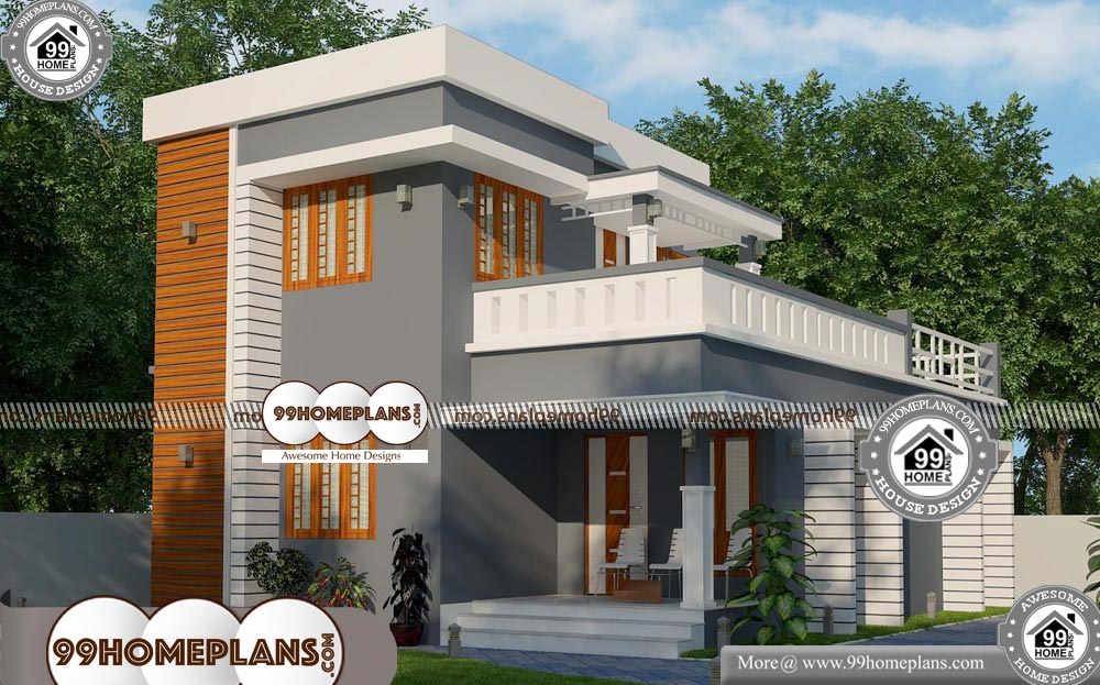 Cheap Modern House Plans - 2 Story 1400 sqft-Home