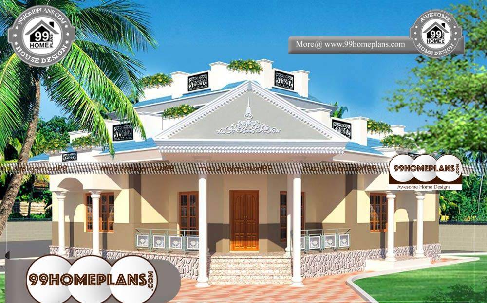 Contemporary Single Storey House Plans - One Story 1590 sqft- HOME