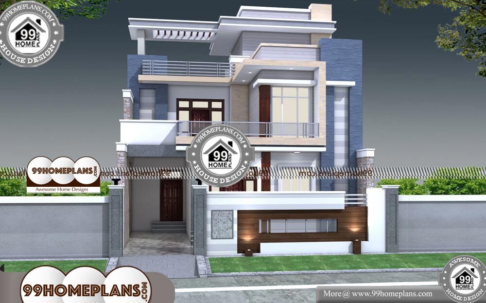 Elevated House Plans for Narrow Lots - 2 Story 3000 sqft- HOME