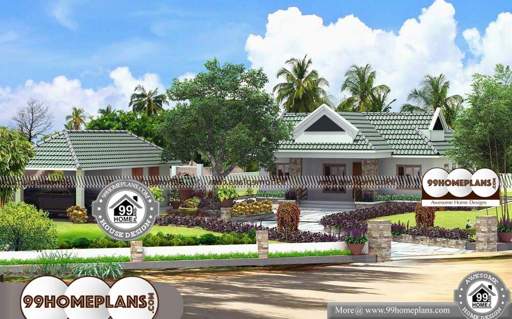 Elevation Designs for Single Floor Houses - One Story 1800 sqft-HOME