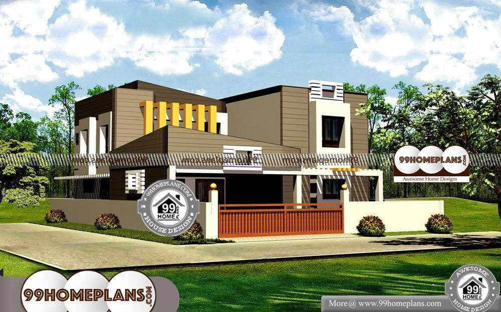 Front Elevation Duplex House 55 Two Storey House Plan And