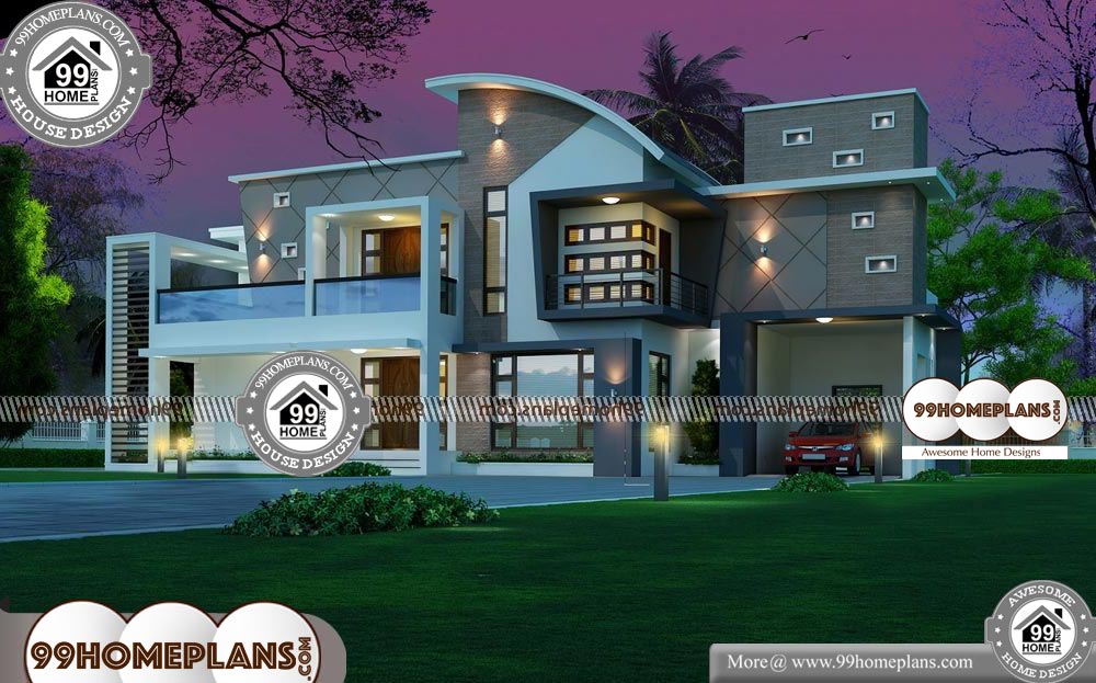 Front View Design of Indian House - 2 Story 2847 sqft-Home