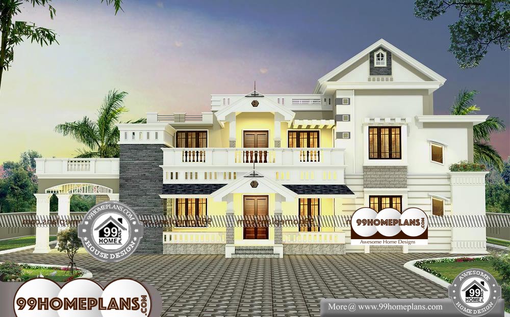 Home Elevation Indian Style - 2 Story 2600 sqft-Home