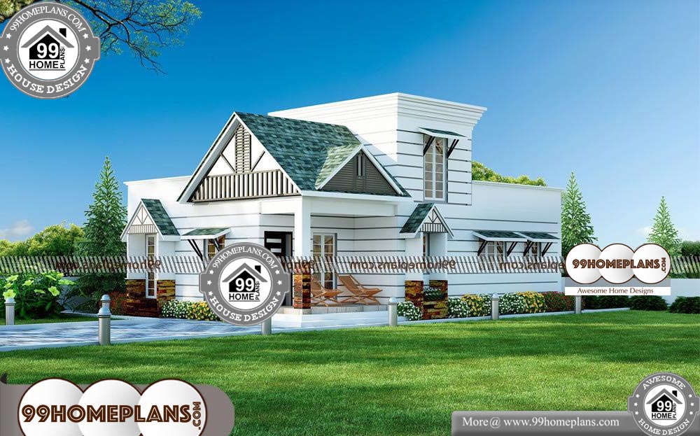House Plans One Floor Modern - One Story 1200 sqft-Home