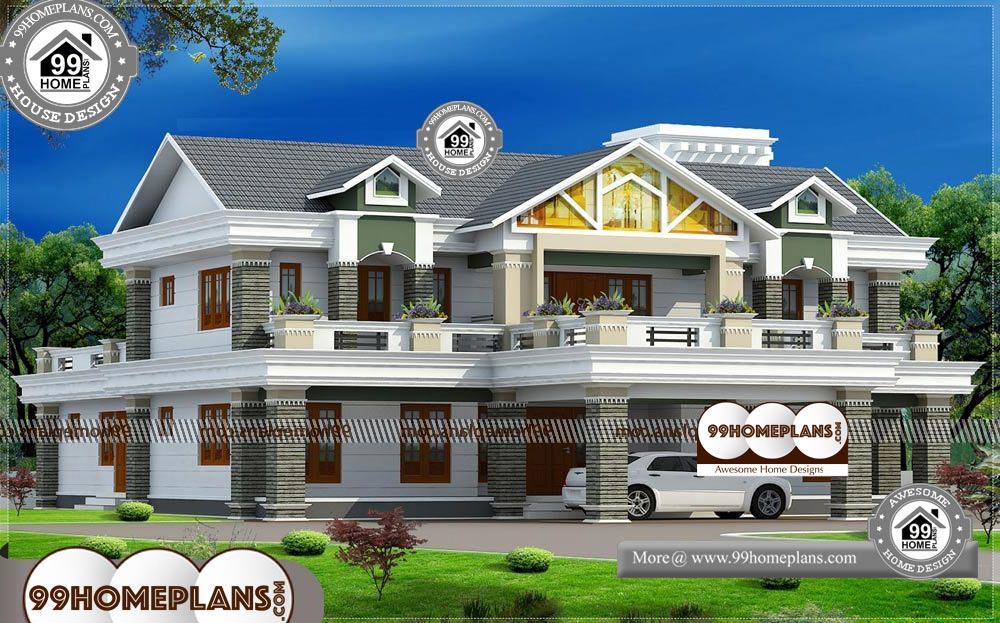 House Plans for Bungalows with Photos - 2 Story 5935 sqft-Home