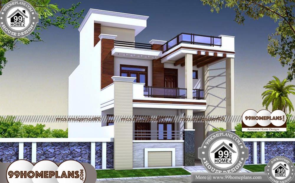 House Plans for Long Narrow Lots - 2 Story 2250 sqft- HOME