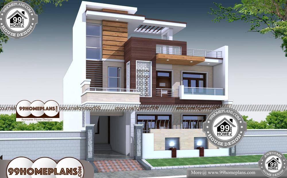 House Plans for a Narrow Lot - 2 Story 3000 sqft-HOME