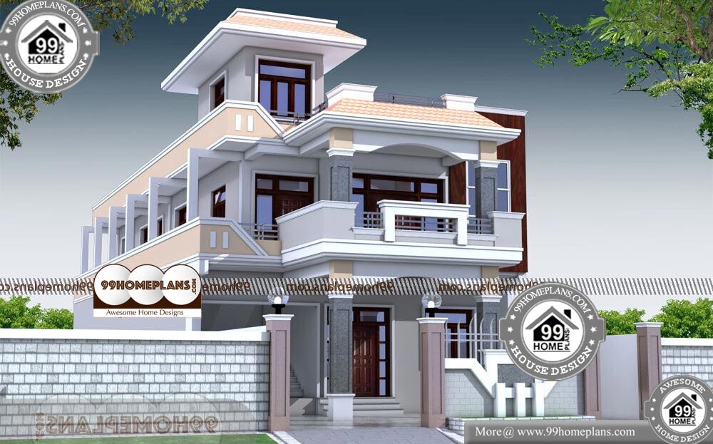 House Plans on Narrow Lots - 2 Story 3400 sqft-HOME
