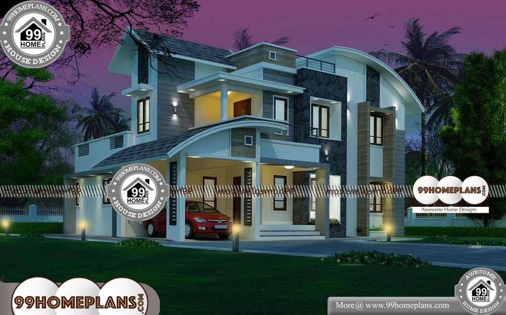 Indian Duplex House Plans with Photos - 2 Story 2250 sqft-Home