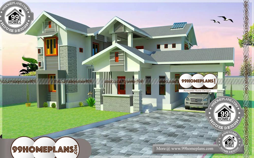 Indian Home Plans and Designs - 2 Story 2570 sqft-Home