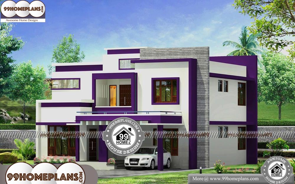 Indian Home Plans and Designs Free - 2 Story 2000 sqft-Home