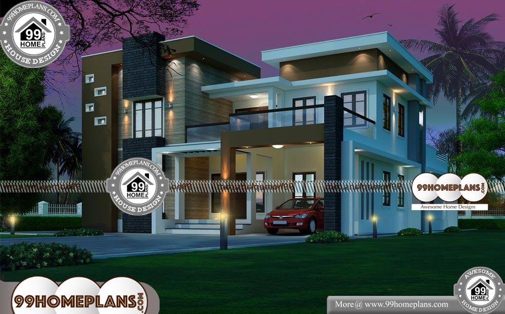 Indian Home Plans with Photos - 2 Story 3727 sqft-Home