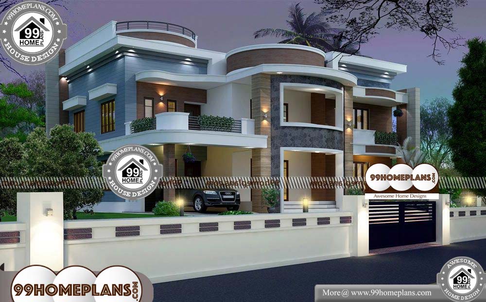 Indian House Elevation Designs - 2 Story 4130 sqft-Home 