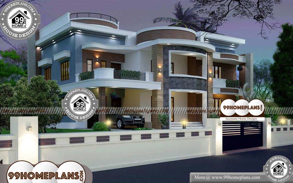 Indian House Elevation Designs - 2 Story 4130 sqft-Home