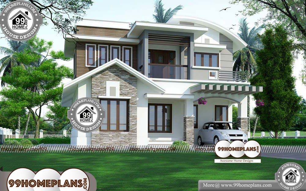 Indian House Plan with Elevation - 2 Story 2155 sqft-Home