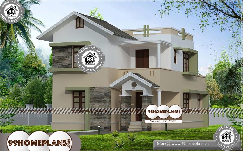 Indian Style Home Design Plans - 2 Story 1410 sqft-Home