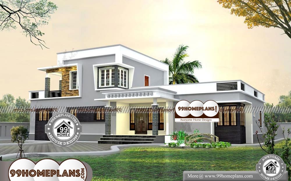 Indian Style House Front Elevation Designs - 2 Story 1800 sqft-Home