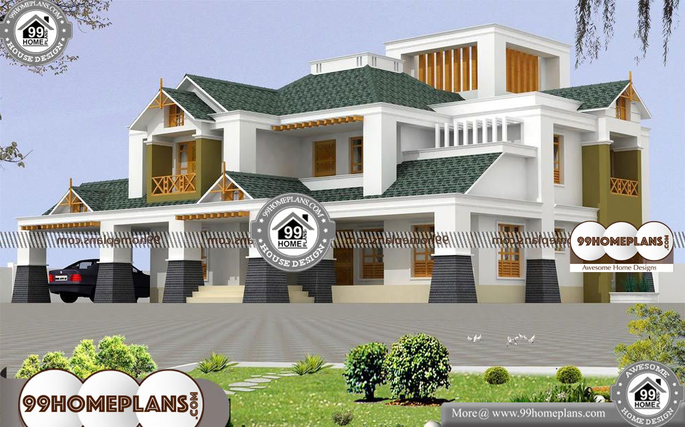 Large Bungalow House Plans - 2 Story 4440 sqft-Home