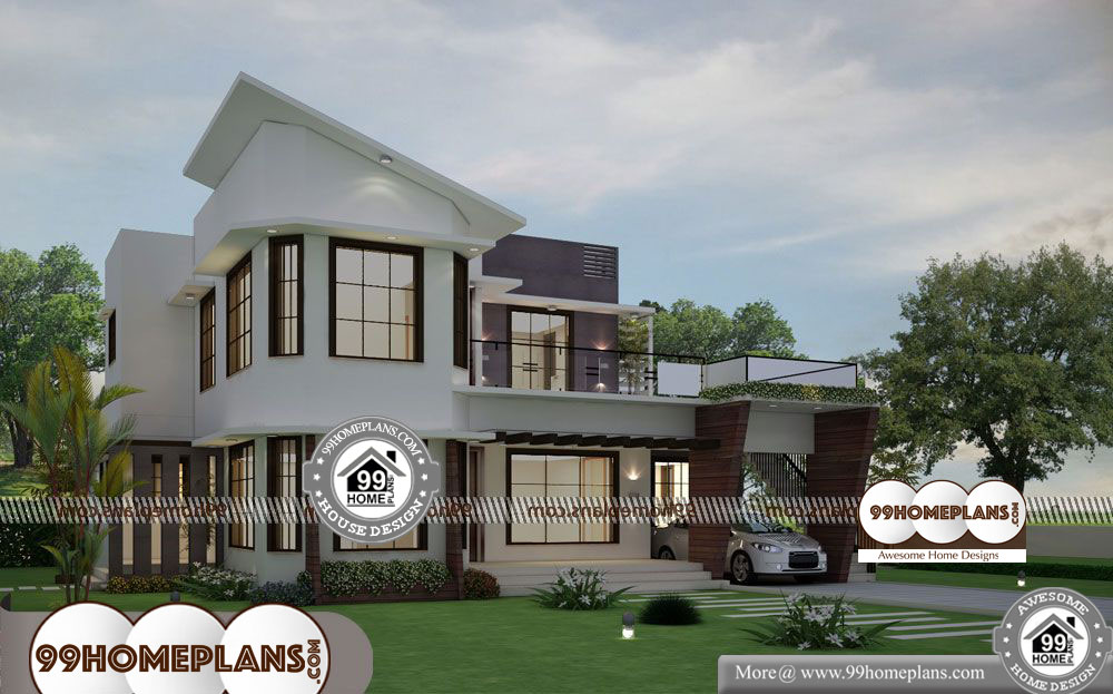 Latest Front Elevation Home Designs - 2 Story 2800 sqft-Home