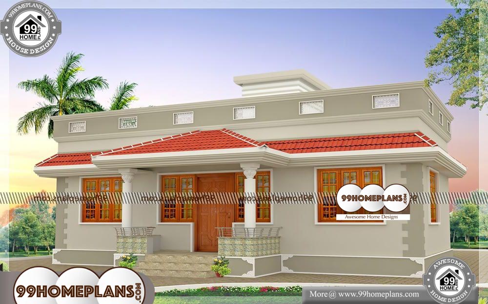 Long Narrow Lot House Plans - One Story 1000 sqft-Home