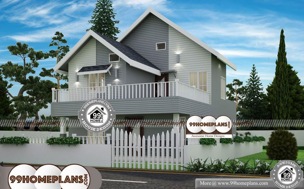 Low Cost Modern House Plans - 2 Story 1500 sqft-Home