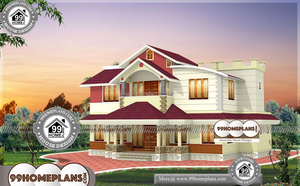 Low Cost Small House Plans - 2 Story 2215 sqft-Home