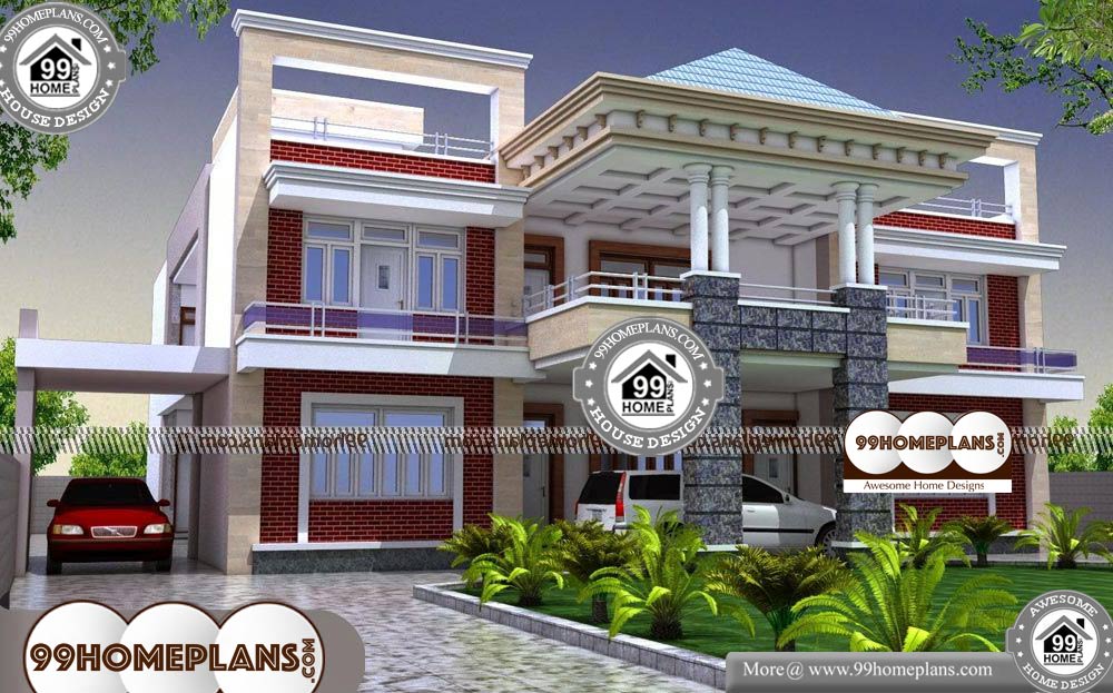 Luxury House Plans Designs - 2 Story 7000 sqft-Home