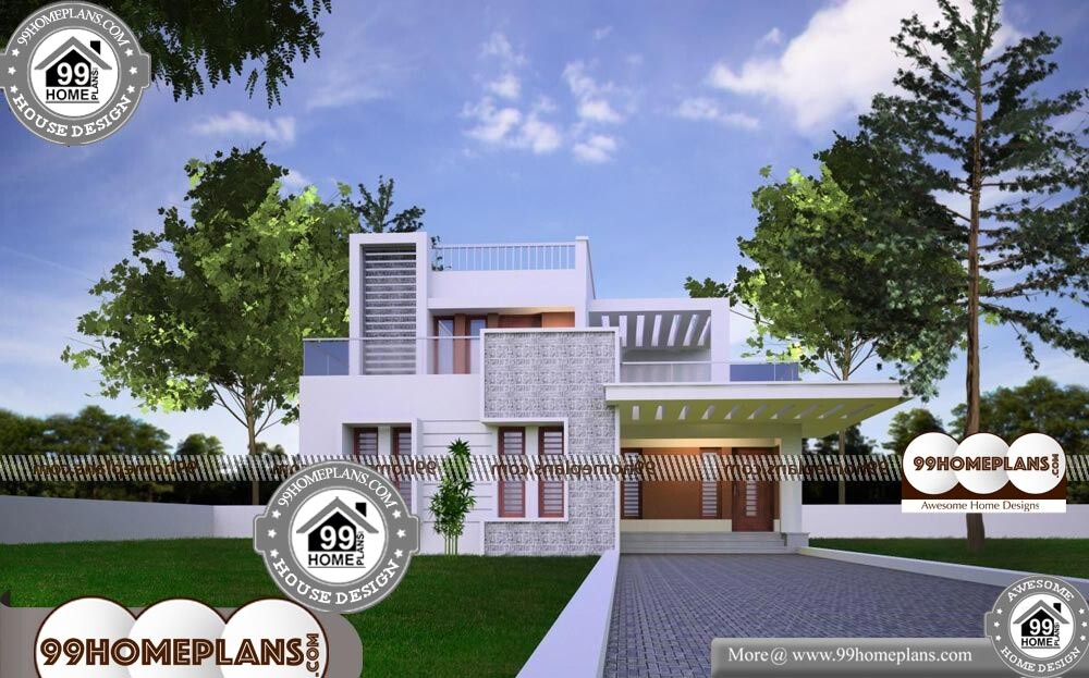 Modern Kerala Home Design - 2 Story 1800 sqft-HOME