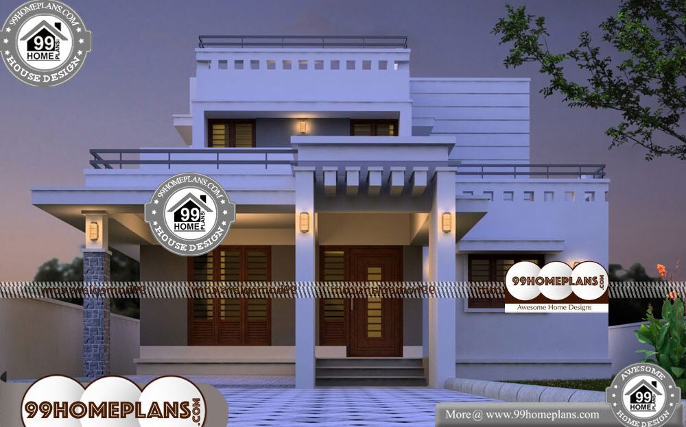 Modern Kerala House Plans - 2 Story 1660 sqft-HOME