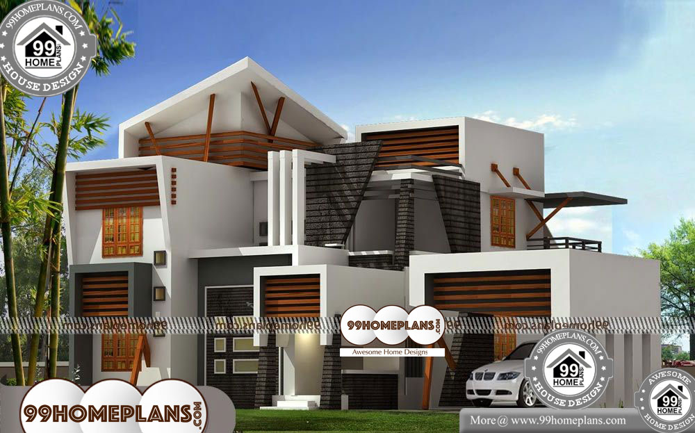 Modern Villa Floor Plans - 2 Story 2300 sqft-Home