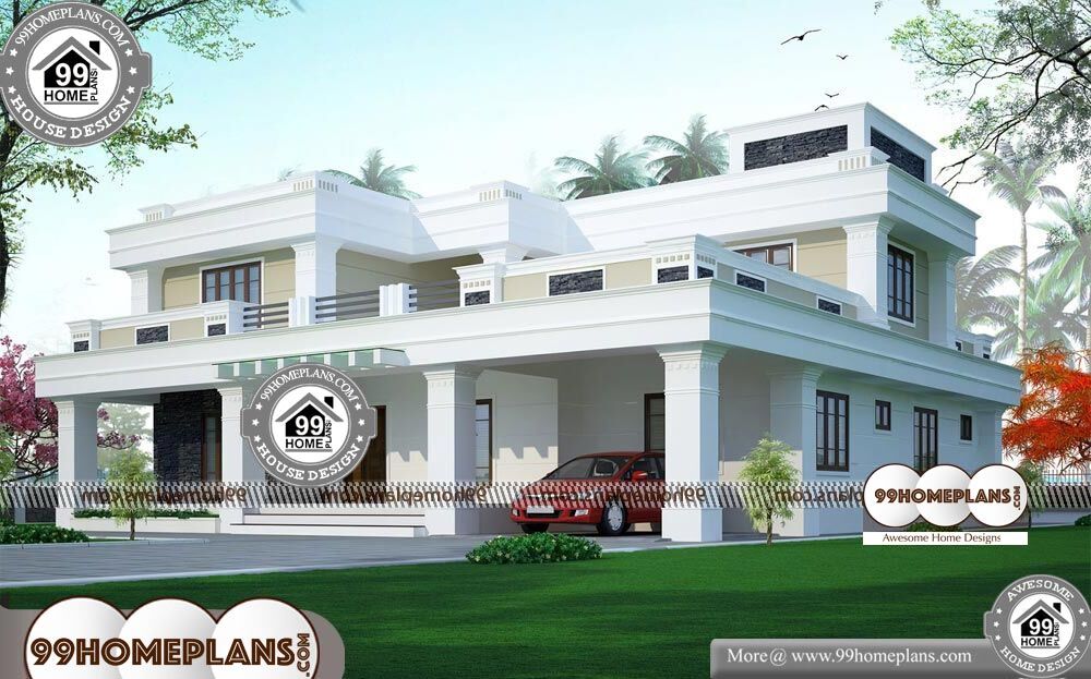 Modern Villa Plans - 2 Story 3344 sqft-HOME