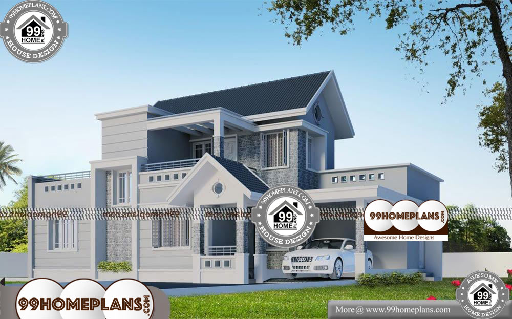 Narrow Lot House Plans Two Story - 2 Story 2075 sqft-Home