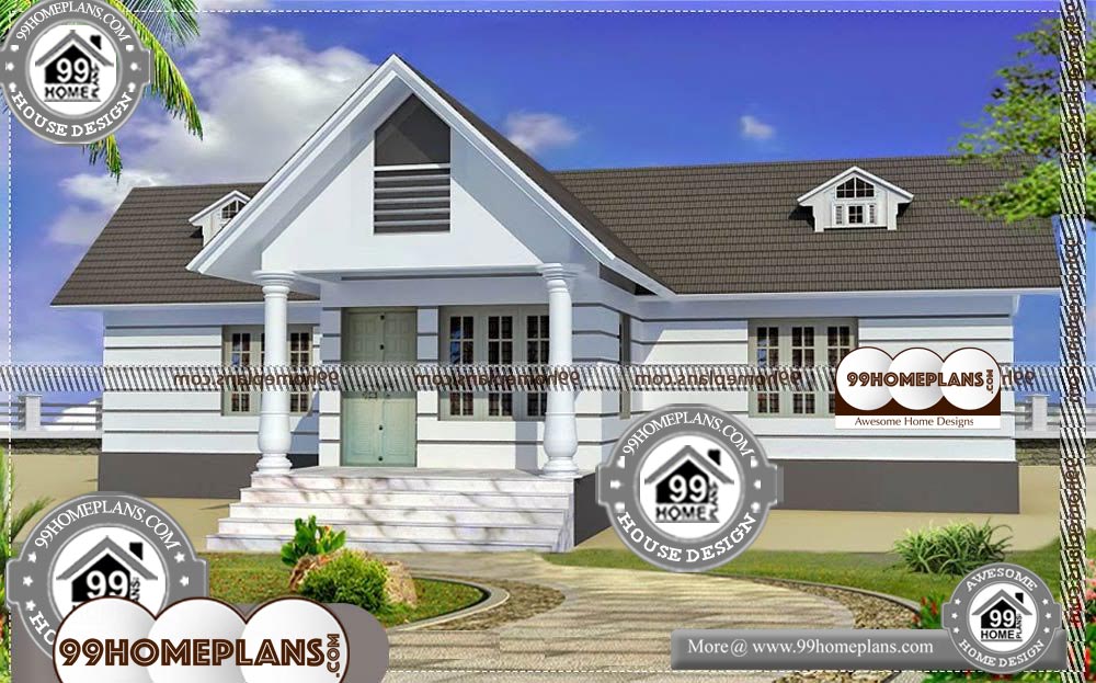 Narrow Lot Single Storey House Plans - One Story 1033 sqft-Home