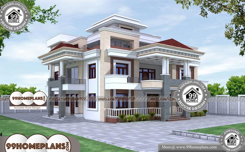 New Home Design Plans - 3 Story 7200 sqft-Home 