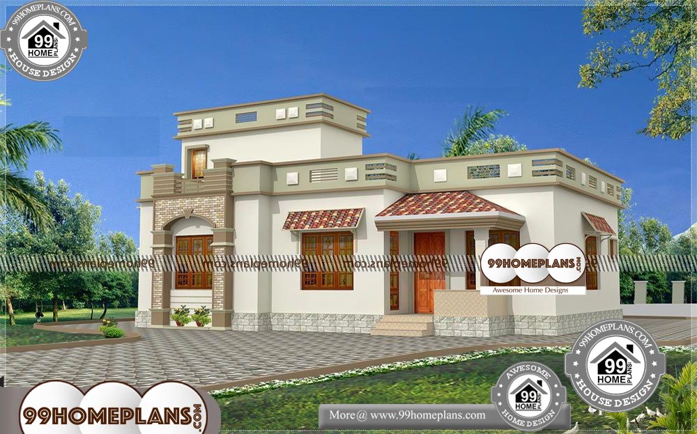 One Story House Plans with Photos - One Story 1080 sqft-Home