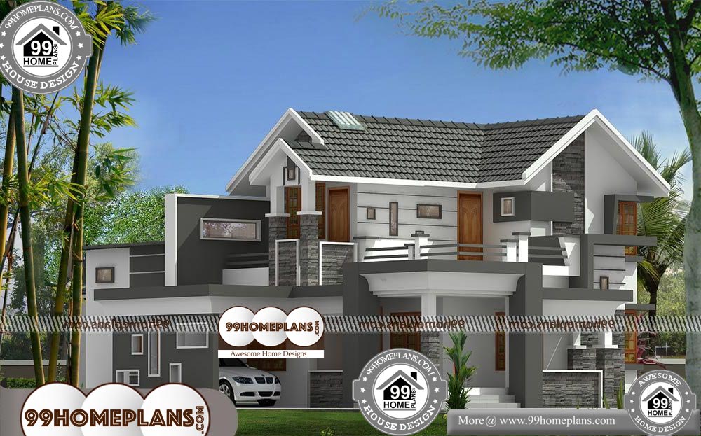 Plans of Modern Houses - 2 Story 2100 sqft-Home