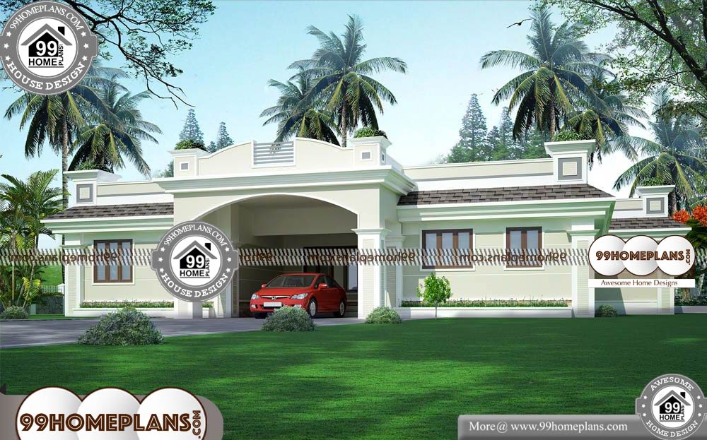 Single Story Bungalow House Plans - One Story 3076 sqft-Home