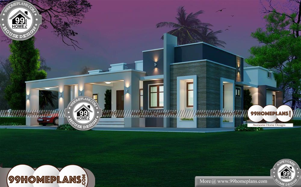 Single Story House Elevation - One Story 2095 sqft-Home