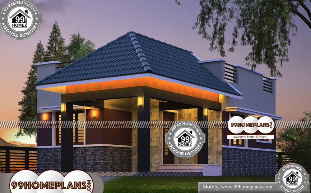 Small 2 Bedroom House Plans - One Story 763 sqft- HOME