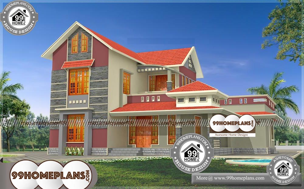 Small Beautiful Low Cost House Plan Design - 2 Story 2000 sqft-Home