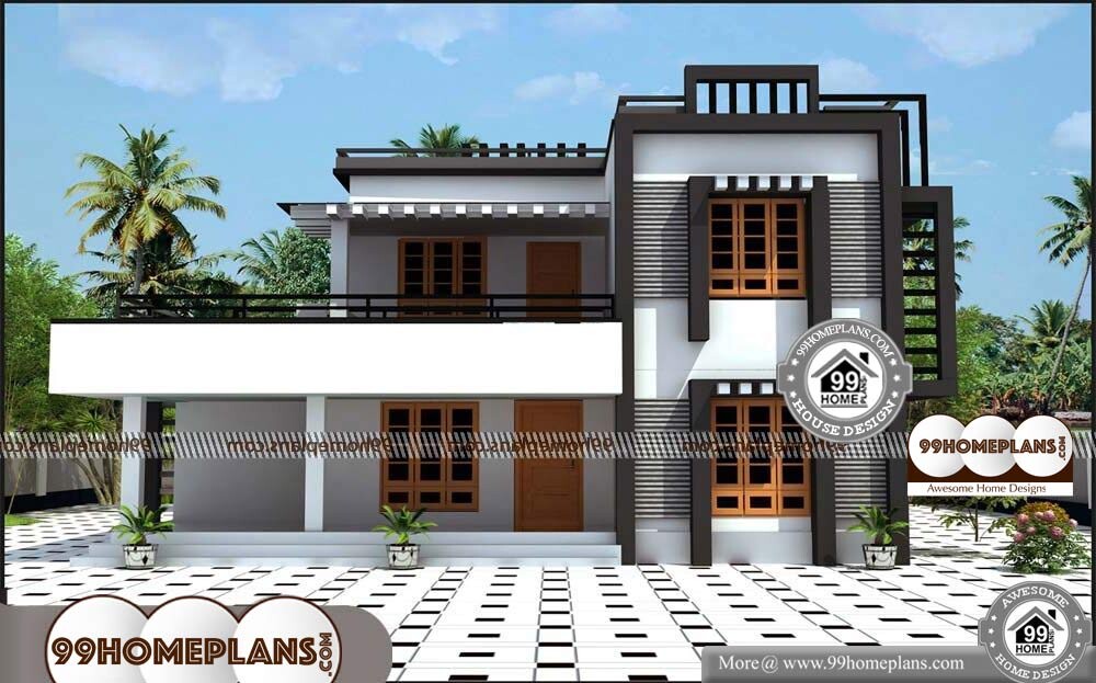 South Indian House Elevation - 2 Story 2400 sqft-HOME